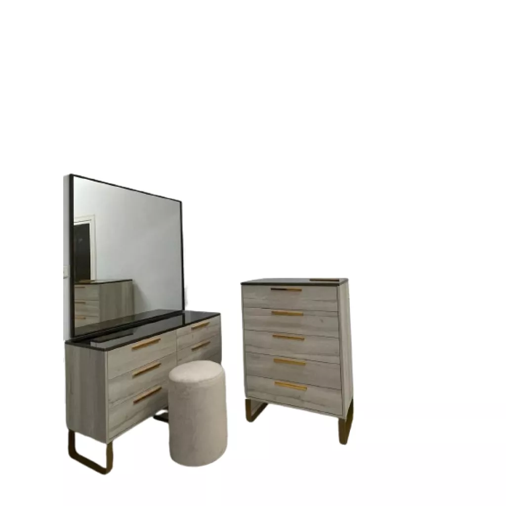 Eliana 6-drawer dresser and 5-drawer chest of drawers