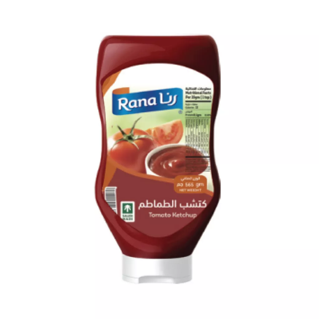 كتشب رنا بارد بلاستك ضغاط مقلوب 565 جم * 12