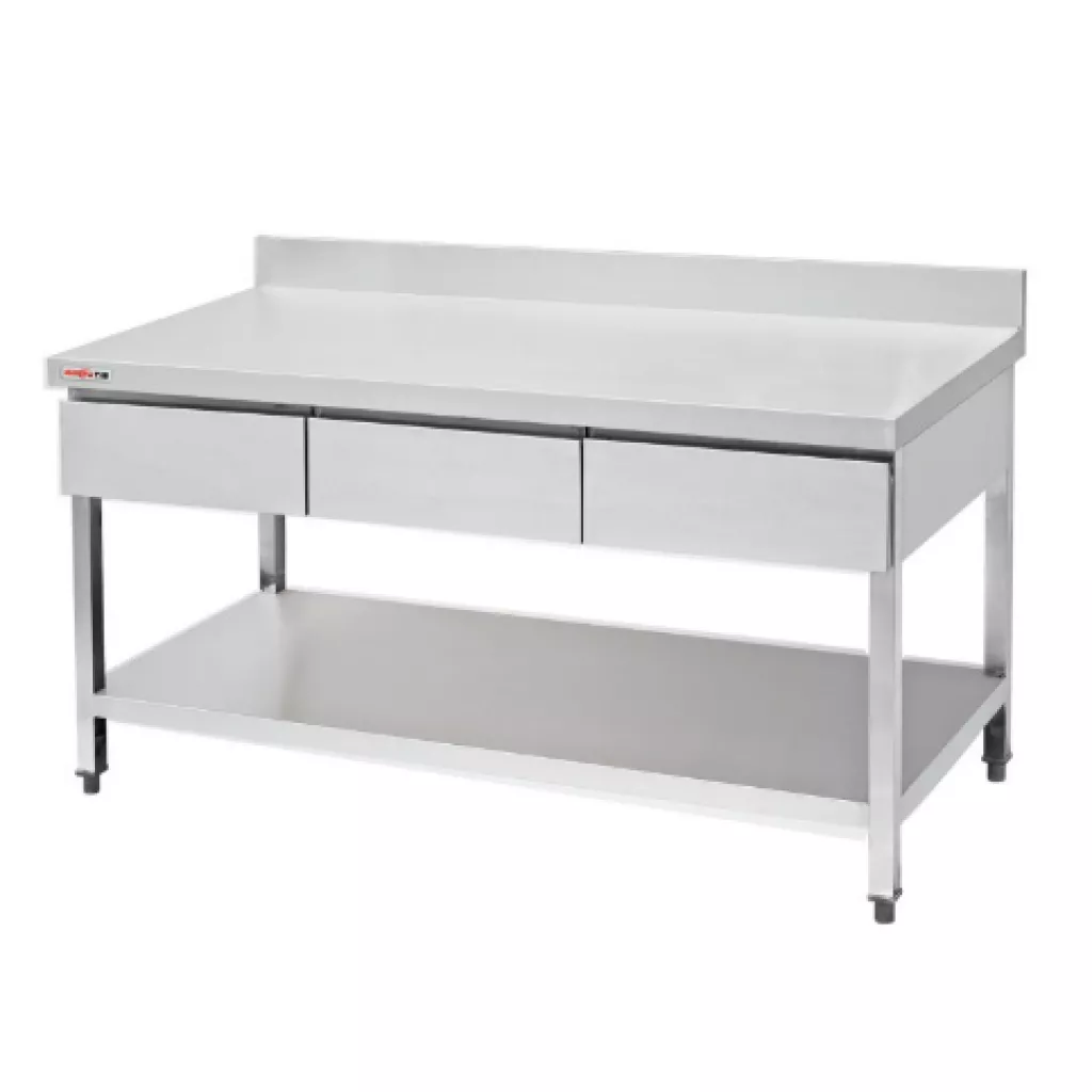 Work table with 3 horizontal drawers