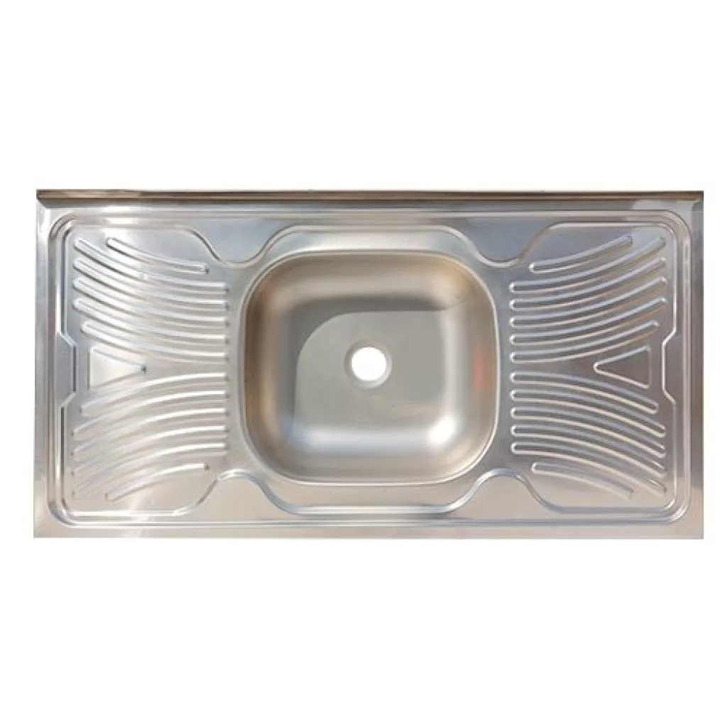 Sinki dapur keluli tahan karat + 2 para 100*50 cm