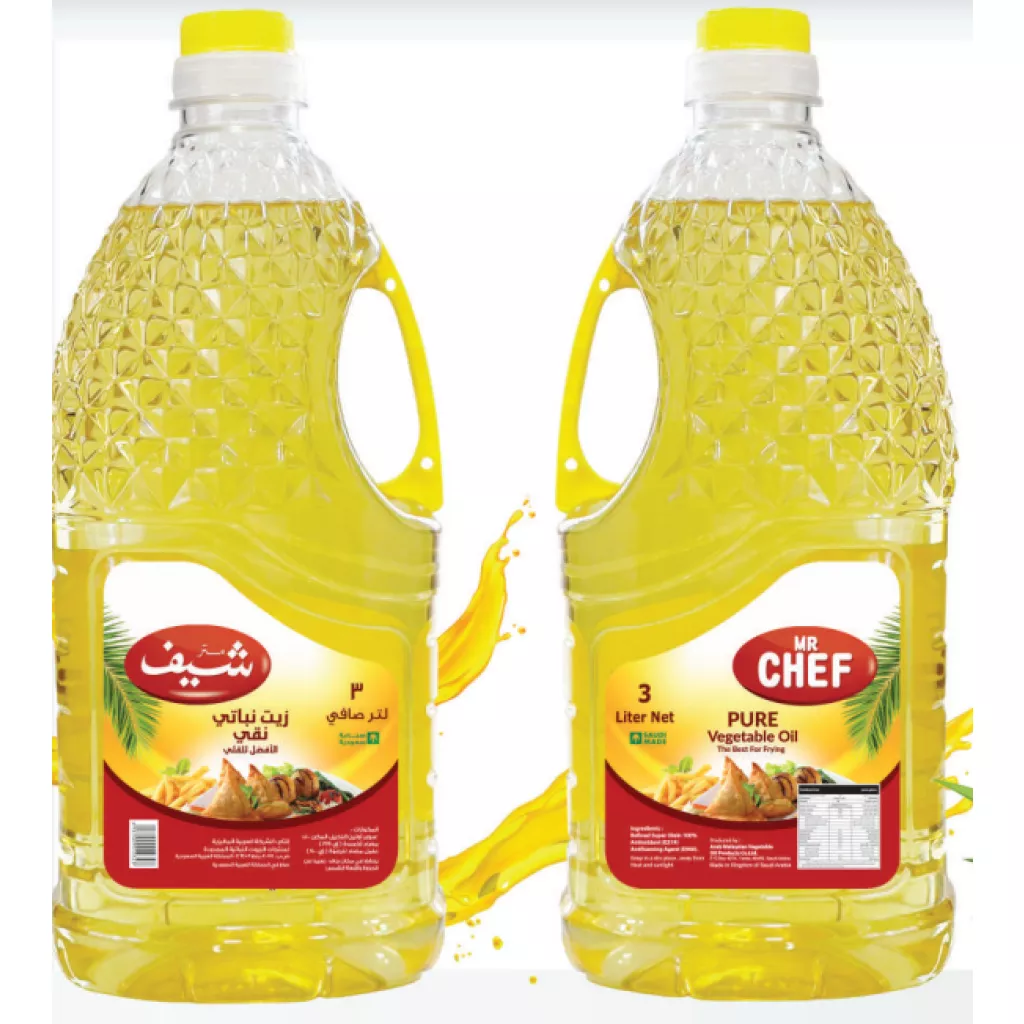 Pure vegetable oil is best for frying. - 3  لتر